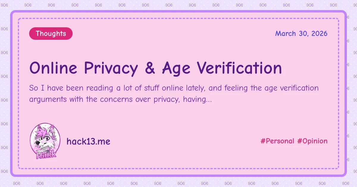 Online Privacy & Age Verification